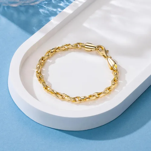Miniatura 4 de Gold Bracelets for Women 14K Gold Bracelet Dainty Bracelets for Womens Braided Chain Bracelet for Women Men 6.577.589in