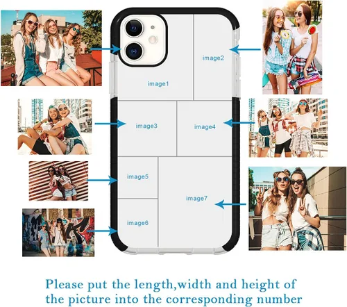 Miniatura 11 de Funda de teléfono personalizada para iPhone 11, diseño personalizado de fotos de collage de múltiples imágenes, resistente a los golpes, resistente