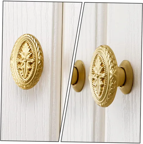 Miniatura 4 de Uonlytech Pomos de latón para manija de puerta, diseño de alivio, borde liso para muebles, oficina en casa