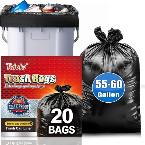 Miniatura 40 de Bolsas de basura fuertes de 1.2 galones, 220 unidades, bolsas de basura para baño, bolsas de plástico pequeñas para la oficina en casa, cocina, se