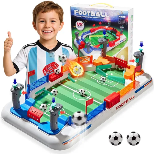 Mini juego de mesa de fútbol para niños: juguetes de mesa de futbolín para niños de 3, 4, 5, 6, 7, 8 a 12 años, juego deportivo interactivo de