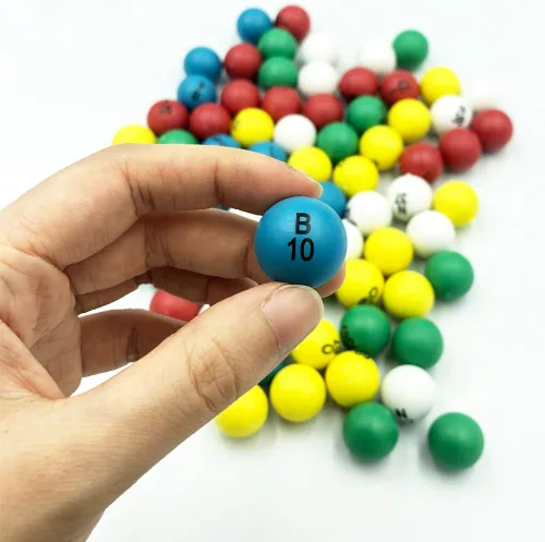 Miniatura 2 de Yuanhe Bolas de bingo de 0.8 pulgadas para jaulas y tableros jumbo, fácil de leer, 75 unidades, perfectas para fiestas, noches de bingo, rifas