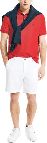 Miniatura 4 de Nautica playera polo clásica de mangas cortas, color sólido, para hombre