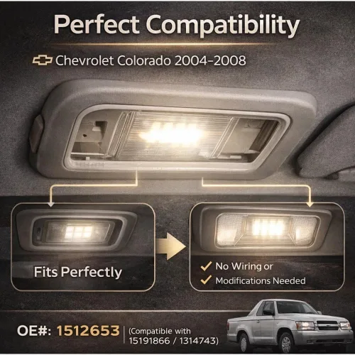 Miniatura 6 de KIMISS Lámpara LED para Interior de Coche, 15126553 Lámpara de Techo Cúpula para Interior de Coche Compatible con Colorado 2004-2008