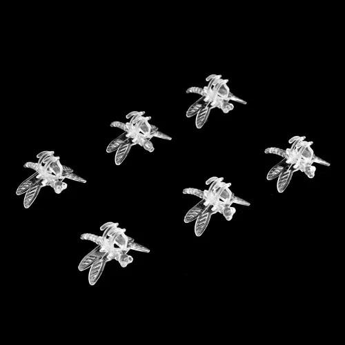 Miniatura 9 de Watris Veiyi 100 piezas de soporte para orquídeas de plantas, clips de orquídea libélula de jardín, clips portátiles de vid de flores lindos