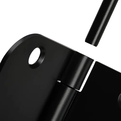 Miniatura 5 de Haidms Paquete de 24 bisagras de puerta color negro mate sin chirridos de 3.5 pulgadas, bisagras de puerta interior redondeadas con pin extraíble