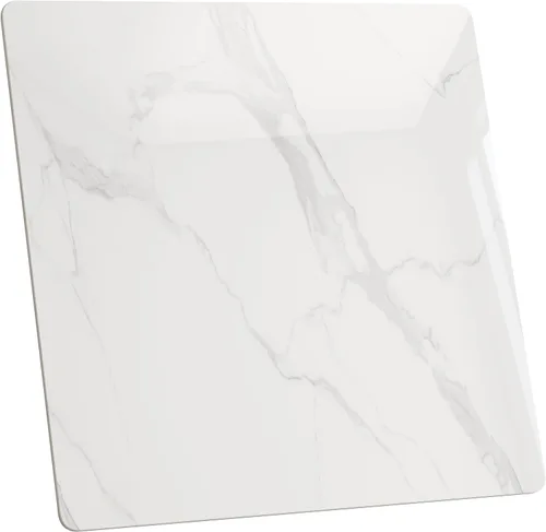Miniatura 17 de Square Table Top, 19.6” White Sintered Stone Tabletop, DIY Replacement & Cover Marble Desktop, Scratch & Wear Resistant, Suitable for Indoor &