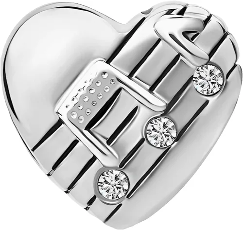 Miniatura 3 de Dijes de cuentas de corazón de amor con notas musicales doradas, compatibles con pulseras Pandora, regalos de joyería de cumpleaños para mujeres
