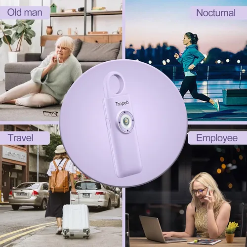 Miniatura 5 de Thopeb – La alarma de seguridad personal original para mujeres Autodefensa – Llavero de sirena de autodefensa para adultos mayores y niños – Sirena