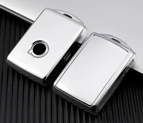 Miniatura 6 de Funda de llavero para Volvo Soft TPU Smart Key Case Holder se adapta a Volvo XC40 XC60 XC90 S90 S90 V90 2017 2018 2019 2020 2021 plateado