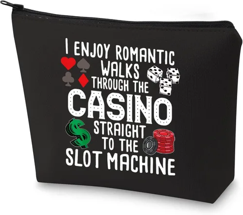 G2TUP Idea divertida del regalo del jugador de los amantes del casino del bolso del maquillaje de la máquina tragamonedas de los accesorios del