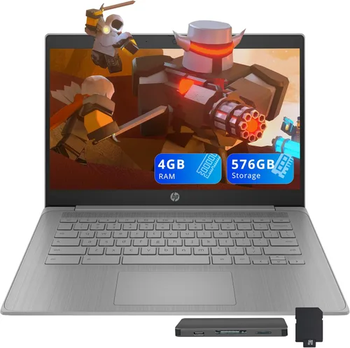 Miniatura 6 de HP Computadora portátil Chromebook HD de 14 pulgadas con pantalla táctil