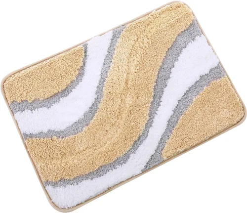 Miniatura 15 de KAMA BRIDAL Alfombra de baño de microfibra antideslizante, alfombra de baño rápida absorbente de agua, tapete de ducha ultra suave, parte trasera