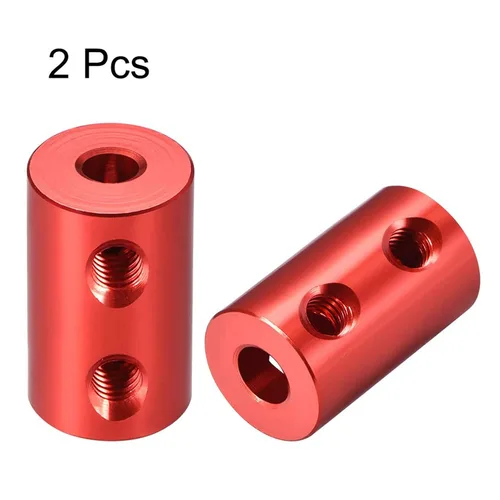 Miniatura 2 de TA-VIGOR Juego de 2 tornillos de acoplamiento de eje de 0.157 in a 0.197 in, conector de junta rígida de eje L20 x D12, aleación de aluminio