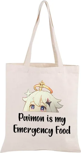 Miniatura 7 de JXGZSO Bolsa de cosméticos inspirada en el anime Paimon is my Emergency Food Traveller Gift Anime Lover Gift, Paimon, Novedad, Diversión, Inspirado