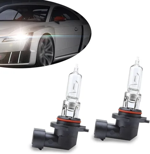 Pack-2 Bombillas Halógenas para Automóvil 9005, Lámpara de Cuarzo de 55W 12V, Reemplazo de Luz Antiniebla de Haz Bajo/Alto Súper Brillante, Bombilla