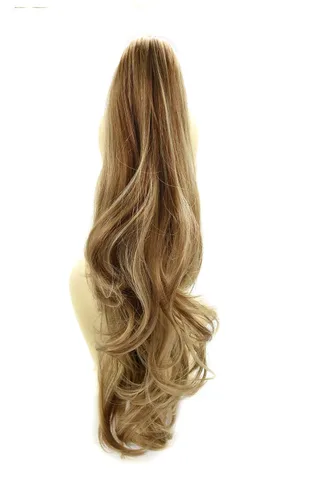 Miniatura 17 de Natural Mujeres Onduladas Chic Garra Pinza Pinza Cola de Caballo Coqueto Capa Extensión de Pelo 14" Rizado Fibra de Alta Temperatura Extensión de 1#