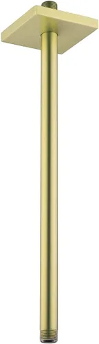 Miniatura 41 de Brazo de ducha montado en el techo de 4 pulgadas, extensión de cabezal de ducha negro mate con escudo único a juego, conexión estándar de 1/2