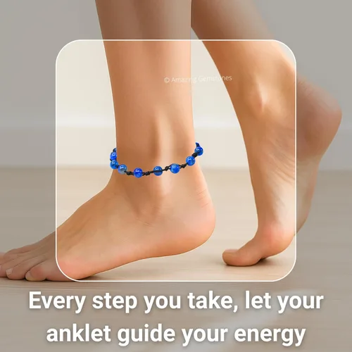 Miniatura 17 de Amazing Gemstone Crystal Anklet Ankle Bracelets for Women - Waterproof Beaded Healing Crystal Anklets, Plus Size Chakra Gemstone Bead Anklet
