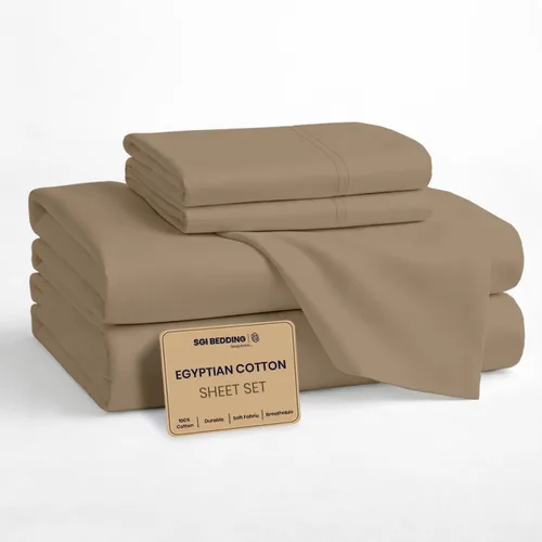 Miniatura 18 de SGI bedding Sábanas 100% algodón egipcio tamaño individual – Sábanas refrescantes, ropa de cama blanca suave y transpirable, ropa de cama de lujo