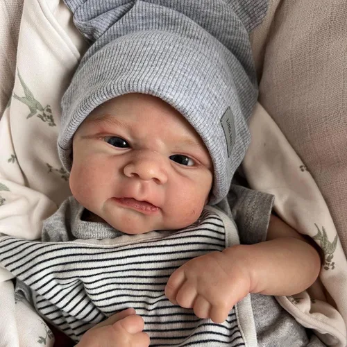 Miniatura 5 de Muñecas de bebé Reborn de 19 pulgadas, tela suave con peso, cuerpo de silicona, muñeca recién nacida, muñecas de bebé realistas que se ven reales