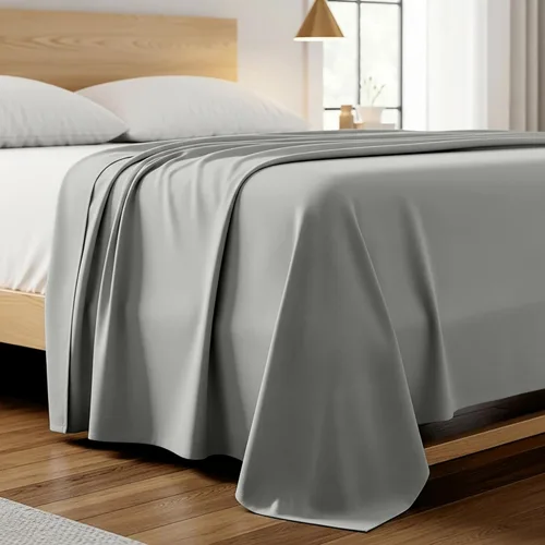 Miniatura 9 de Mellanni Sábana plana tamaño California King – Ropa de cama de la Colección Icónica – Lujo de hotel, extra suave, refrescante, resistente a las 1455