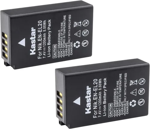 Kastar Batería de repuesto para Nikon EN-EL20 EN-EL20a Coolpix P950, Coolpix P1000, Coolpix A, Nikon 1 AW1, Nikon 1 J1, Nikon 1 J2, Nikon 1 J3,
