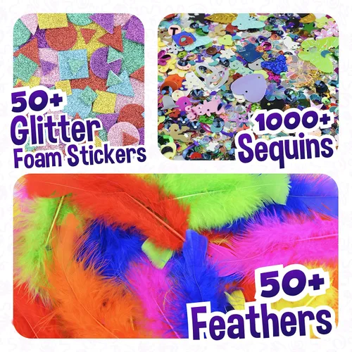 Miniatura 5 de Kit de suministros de artes y manualidades para niños, niños y niñas de 4, 5, 6, 7, 8 años, materiales de actividades para niños pequeños, ideal
