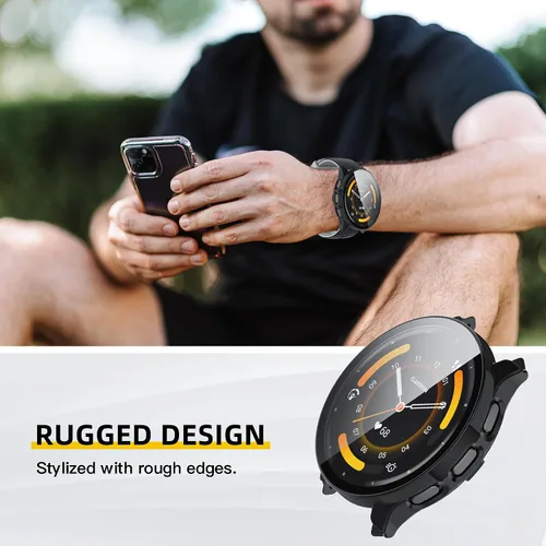 Miniatura 6 de Funda compatible con Garmin Venu 3S, protector de pantalla de policarbonato duro con vidrio templado, funda protectora completa para Garmin Venu 3S