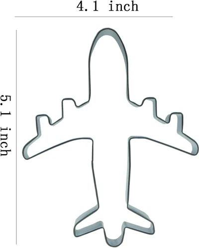 Miniatura 2 de Keewah Cortador de galletas de avión, 5.2 x 4.1 pulgadas, acero inoxidable