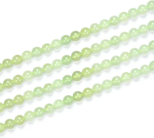 Miniatura 3 de 90 piezas Adabele Jade Natural Nuevo Serpentina Piedras Preciosas Curativas 8mm (0.31 pulgadas) Cuentas Redondas Sueltas Espaciadoras de Piedra