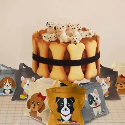 Miniatura 5 de BANBALLON 20 bolsas de golosinas para perros – Bolsas de golosinas no tejidas para cachorros para niños y baby showers, suministros para fiestas