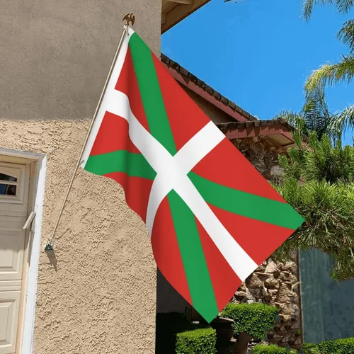 Miniatura 8 de Bandera del País Vasco de doble cara de 3 x 5 pies, banderas para exteriores, banderas decorativas duraderas para interiores y patio, banderas