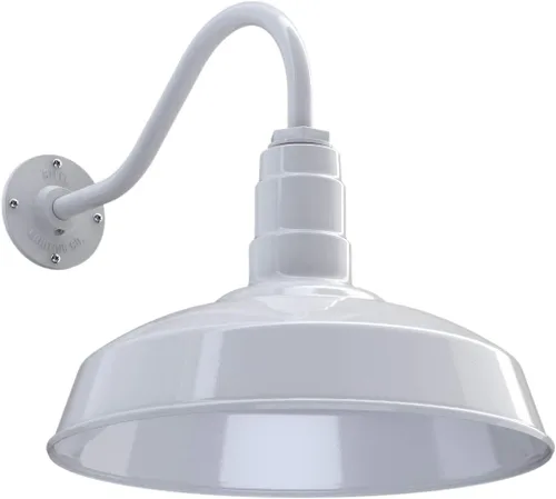 Miniatura 28 de Steel Lighting Co. Gardena - Luz de granero Montaje en pared al aire libre Cúpula de 16 pulgadas Cuello de cisne de 16 pulgadas Luz