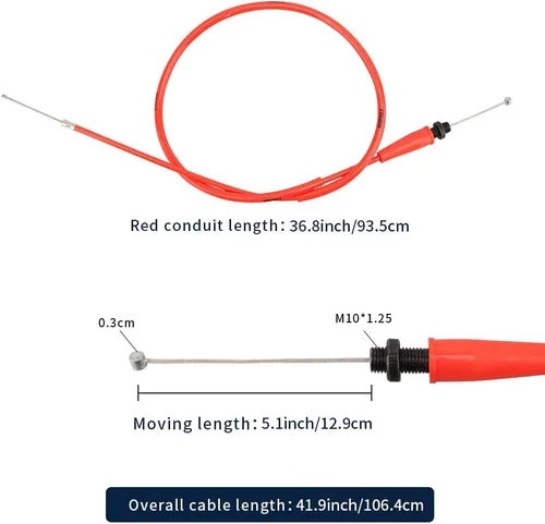 Miniatura 6 de NIBBI Cable de acelerador 93.5cm, Cable de acelerador ajustable universal de repuesto para motocicleta 36.8", Para Dirt Bike Pit Bike YAMAHA