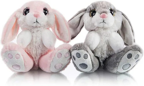 Miniatura 7 de My OLi - Conejo de peluche de Pascua de 8 pulgadas, conejito sentado, animal de peluche, regalo de Pascua para infantes, bebés, niños, niñas