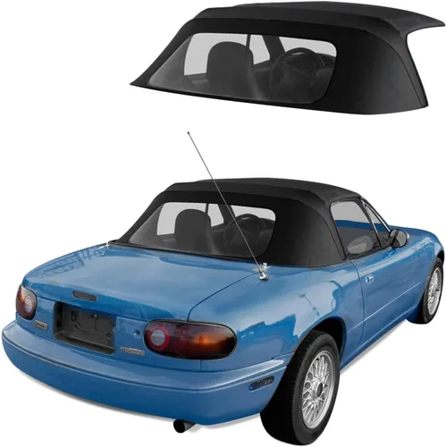 Miniatura 13 de Repuesto de techo de convertible completo de vinilo para Mazda Miata Cabriolet 1990-2005 con ventana de plástico transparente y protección contra