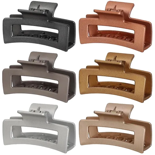 Miniatura 31 de Sisiaipu Pinzas para el Cabello, Pinzas Medianas de 3.5 Pulgadas, Paquete de 6 para Mujeres y Niñas - Accesorios para el Cabello Color Ámbar