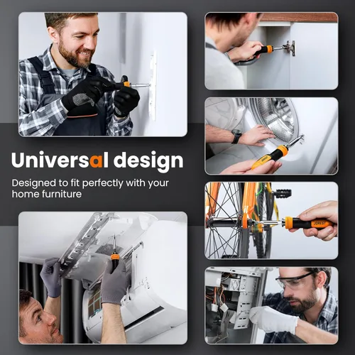 Miniatura 4 de JOREST Juego de destornilladores multibit 25 en 1, herramienta magnética multiherramienta todo en uno, destornillador con Torx, cabeza plana