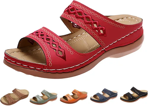 Miniatura 13 de Sandalias ortopédicas a la moda para mujer, sandalias para caminar con soporte de arco antideslizantes y cómodas, sandalias informales, sandalias