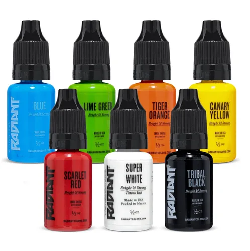 Miniatura 2 de Pirate Face Tattoo Kit de bolígrafo rotativo, todo en uno, kit de máquina de tatuaje rotativo todo en uno con 7 tintas de colores radiantes