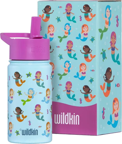 Miniatura 15 de Wildkin Kids - Botella de agua de acero inoxidable de 14 onzas para niños – Sin BPA, a prueba de fugas, aislada, fácil de limpiar - Ballerina