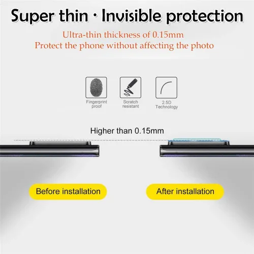 Miniatura 4 de Suoman Paquete de 3 protectores de lente de cámara Samsung Note 20 Ultra - [aleación de aluminio] [no afecta las tomas nocturnas] Película de vidrio