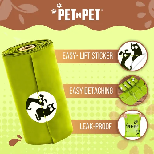 Miniatura 2 de Pet N Pet Bolsas de excremento para perros, 240 rollos de bolsas de excremento de perro a base de plantas, bolsa gruesa para perros, 100% a prueba