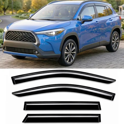 Miniatura 54 de Protectores de lluvia adhesivos 2017-2022 para Honda CR-V Viseras deflectoras de ventana lateral LX EX EX-L Touring 3D onduladas estilo JDM CRV