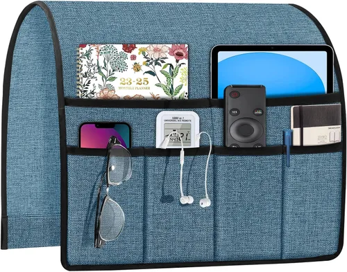 Miniatura 30 de Joywell Organizador de Sillón Reclinable con 6 Bolsillos Caddy de Sillón Soporte de Control Remoto para Sofá Reposabrazos Organizador Antideslizante