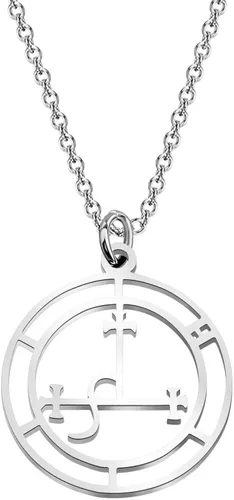 Lywjyb Birdgot Sello de Lilith - Collar con sello de Lilith collar pagano joyería de mitología regalo de brujería pagano de Sello de Lilith Metal