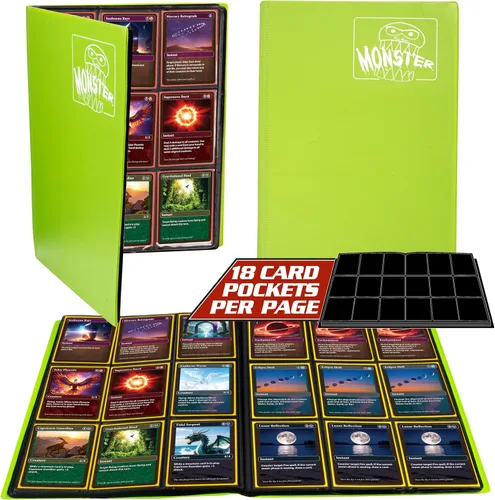 Miniatura 9 de Monster - Paquete de 25 protectores de página para tarjetas coleccionables con capacidad para 450 cartas coleccionables y 9 hojas de bolsillo