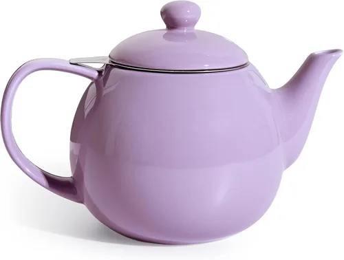 Miniatura 15 de Sweese Tetera de porcelana de 27 onzas con infusor para té de hojas sueltas, gris azulado
