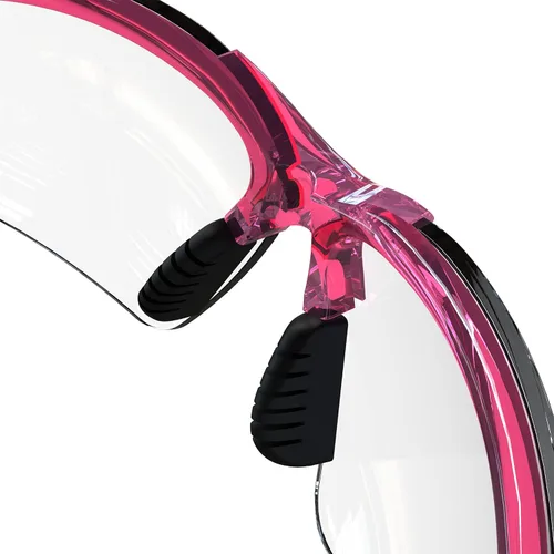 Miniatura 3 de JORESTECH Anteojos de seguridad, ANSI Z87+ gafas de seguridad policarbonatadas resistentes a los impactos para protección ocular, paquete de 12 Rosa